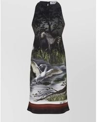 The Attico - Silk Printed Mini Dress - Lyst