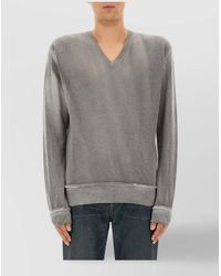 Our Legacy - Merino Wool Ribbed V-Neck Jumper - Lyst