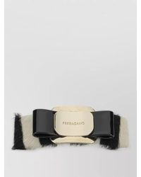 Ferragamo - Leather Vara Hair Clip - Lyst