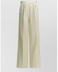 Max Mara - Tailored Pinstripe Trousers Pleated Wide Leg - Lyst