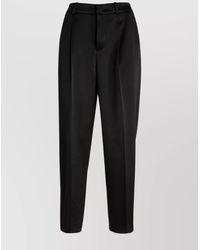 PT Torino - Satin Trousers With Belt Loops And Pleats - Lyst