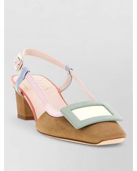 Roger Vivier - Belle Vivier Slingback Sandals Block Heel - Lyst