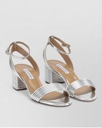 Aquazzura - Sundance 50 Mm Block Heel Ankle Strap Sandals - Lyst