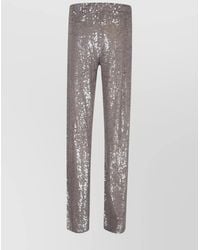 P.A.R.O.S.H. - Sequin Embellished Elastic Waist Trousers - Lyst