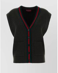Gucci - V-Neck Sleeveless Sweater - Lyst