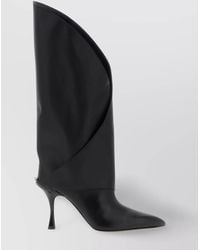 Balmain - Leather Twist Ankle Boots - Lyst