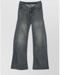 Balenciaga - Denim Low-Rise Wide-Leg Jeans - Lyst