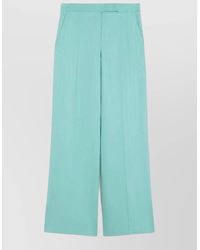 Max Mara - Wide Leg Linen Chevron Tailored Trousers - Lyst