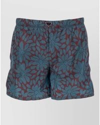 Prada - Swim Shorts Beachwear Floral Pattern Pockets - Lyst