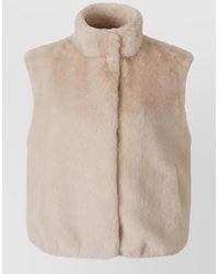 Herno - Sleeveless Faux Fur Jacket - Lyst