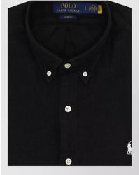 Ralph Lauren - Linen Shirt Button Down Collar Long Sleeves - Lyst