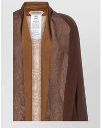 Alberta Ferretti - Longline Chiffon Cardigan Sheer Design - Lyst