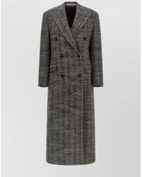Tagliatore - 'Caitlyn' Long Herringbone Double-Breasted Coat - Lyst