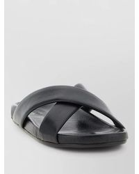 Saint Laurent - Nichols Sandals Crossed Straps Flat Sole - Lyst