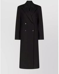 Loulou de Saison - Double Breasted Long Coat With Notched Lapels - Lyst