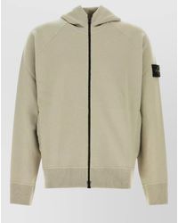 Stone Island - Knit Hooded Sweatshirt Ribbed Trims Pockets - Lyst