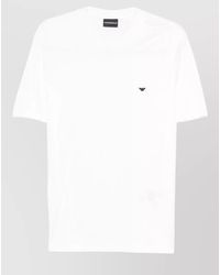 Emporio Armani - Logo-Embroidered Regular-Fit Crew-Neck T-Shirt - Lyst
