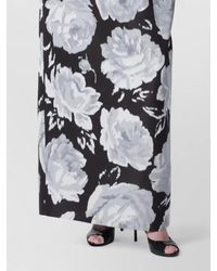 Patou - Floral-Print Mesh Bustier Maxi Dress - Lyst