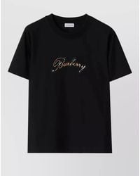 Burberry - Cotton Logo-Print Crewneck T-Shirt - Lyst