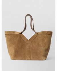 Saint Laurent - Small Suede Calfskin Tote Bag - Lyst