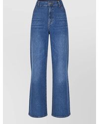 7 For All Mankind - Denim Wide-Leg Trousers - Lyst