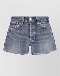 RE/DONE - Straight Shorts Belt Loops Back Pockets - Lyst
