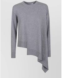 McQueen - Cashmere Asymmetric Crewneck Jumper - Lyst