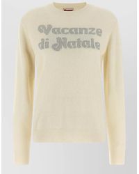 MC2 Saint Barth - Cashmere Wool Logo-Jacquard Crew-Neck Jumper - Lyst