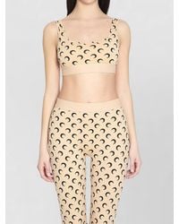 Marine Serre - Moon Print Scoop Neck Sport Bra Top - Lyst