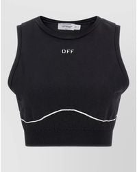 Off-White c/o Virgil Abloh - Logo Sports Crop Top Sleeveless Ribbed - Lyst