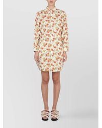Marni - Floral-Print Cotton Shirt Dress - Lyst