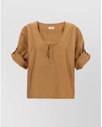 Saint Laurent - Regular-Fit Twill Blouse - Lyst