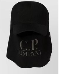 C.P. Company - Fine Merino Wool Hat With Curved Brim And Detachable Face Cover - Lyst