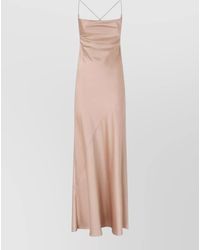 Pinko - Satin Slip Maxi Dress - Lyst