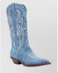 Sonora Boots - Denim Western Calf-Length Boots - Lyst