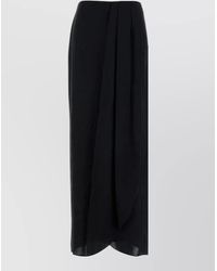 Maison Margiela - Satin Skirt Asymmetric Cut Draped Detail - Lyst