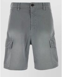 Miu Miu - Twill Bermuda Shorts Cargo Pockets Hem - Lyst