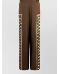 Tory Burch - Silk Printed Relaxed-Fit Wide-Leg Trousers - Lyst