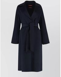 Max Mara - Wool And Cashmere Coat With Waist Belt - Lyst