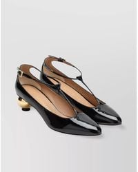 Ferragamo - Patent T-Strap Pumps - Lyst