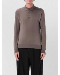 John Smedley - Sea Island Cotton Long Sleeve Polo Knit - Lyst