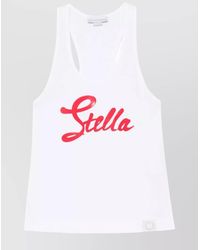 Stella McCartney - Cotton Logo Tank Top - Lyst