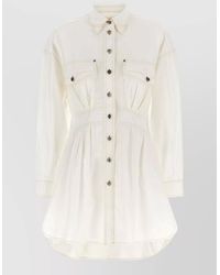 Versace - Medusa Shirt Dress Chest Pockets Waist Detail - Lyst