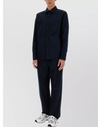 Aspesi - Cotton Shirt With Long Sleeves And Chest Pocket - Lyst