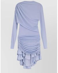 Self-Portrait - Gathered Mini Dress - Lyst