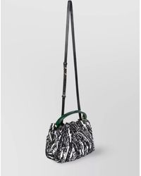 Dries Van Noten - Jacquard Pleated Bag Small Resin Handle - Lyst