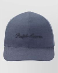 Ralph Lauren - Linen Silk Logo-Embroidered Baseball Cap - Lyst