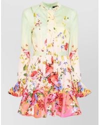 Roberto Cavalli - Cotton Knee-Length Mini Dress - Lyst