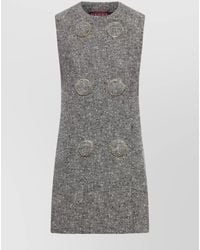 Gucci - Wool Sleeveless Double-Breasted Mini Dress - Lyst