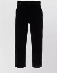 Prada - Velvet Denim Pant Cropped Length - Lyst